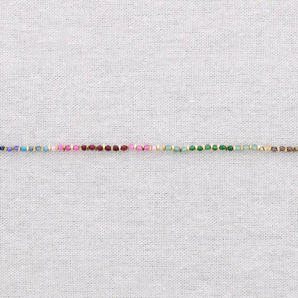 Collar Acero Piedras 46cm