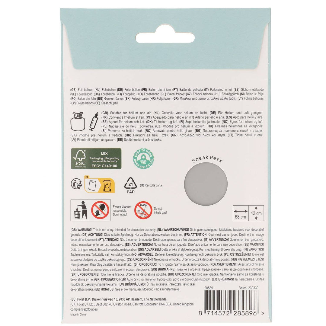 Globo de aluminio con forma de arcoíris, 168 x 42 cm