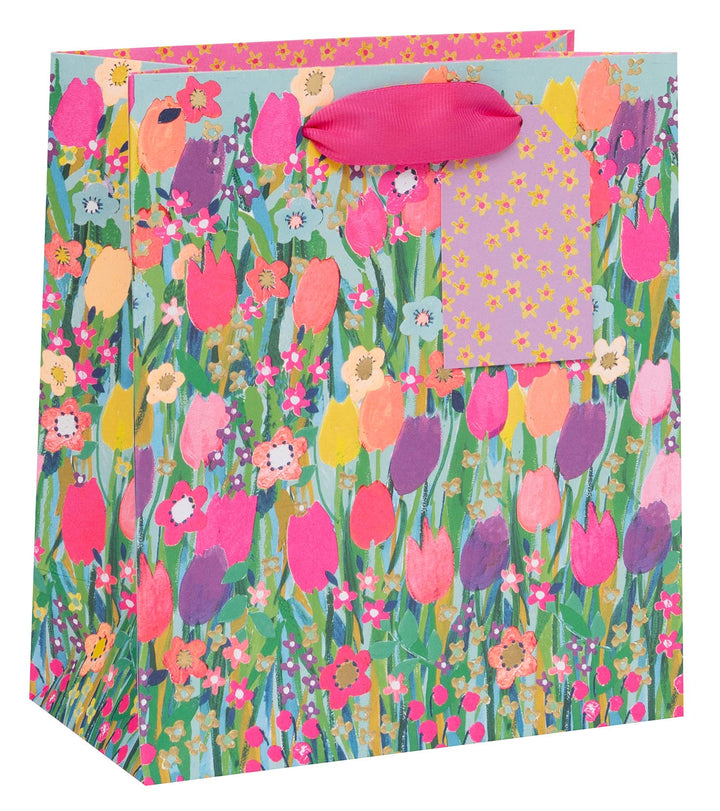 Bolsa mediana Prado de tulipanes