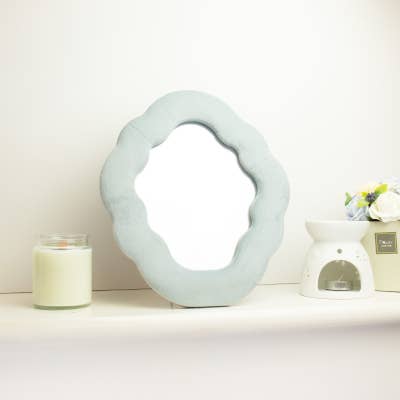 Espejo Suave y Ondulado - Nube - Azul Nube - 28x24x2,3cm