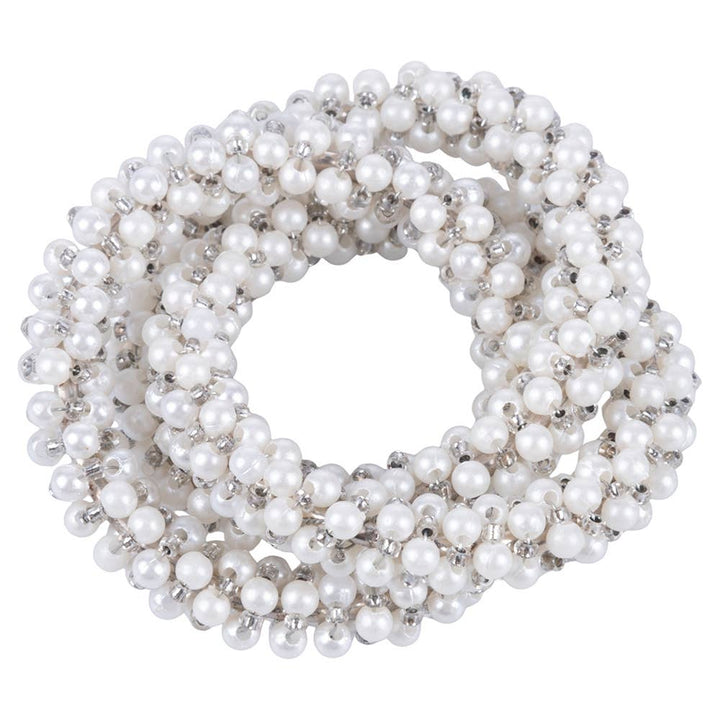 ANILLO PARA SERVILLETA PLATA/PERLAS 3 ANILLOS