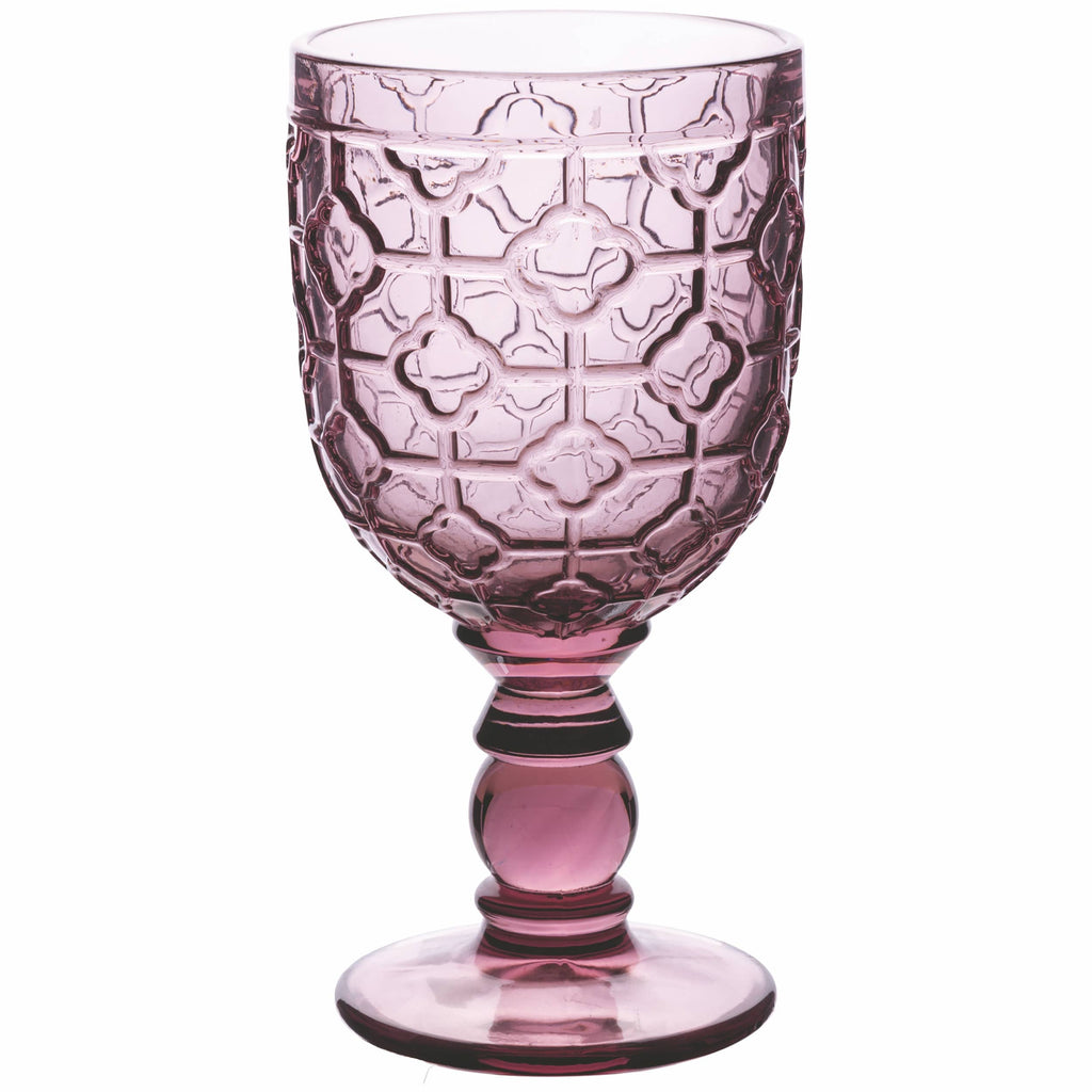 Set de 6 copas geométricas de 310 ml en vidrio