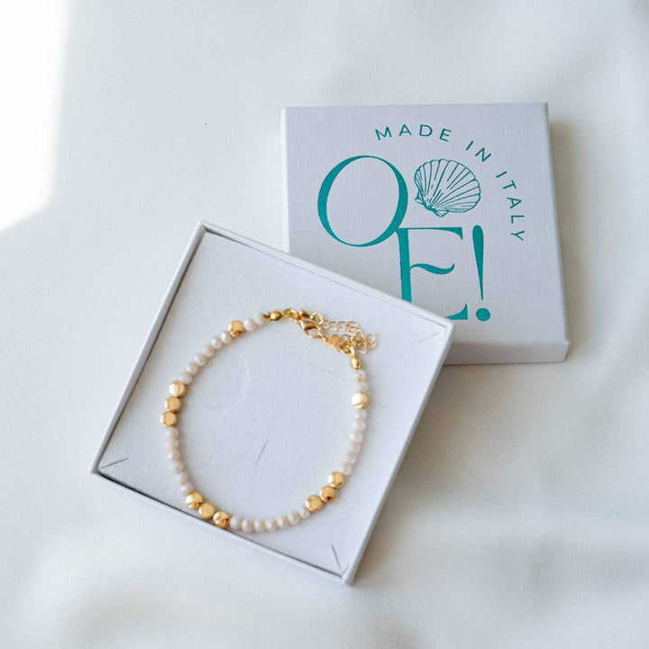 CRISTALLI - Pulsera con cristales rosa oro