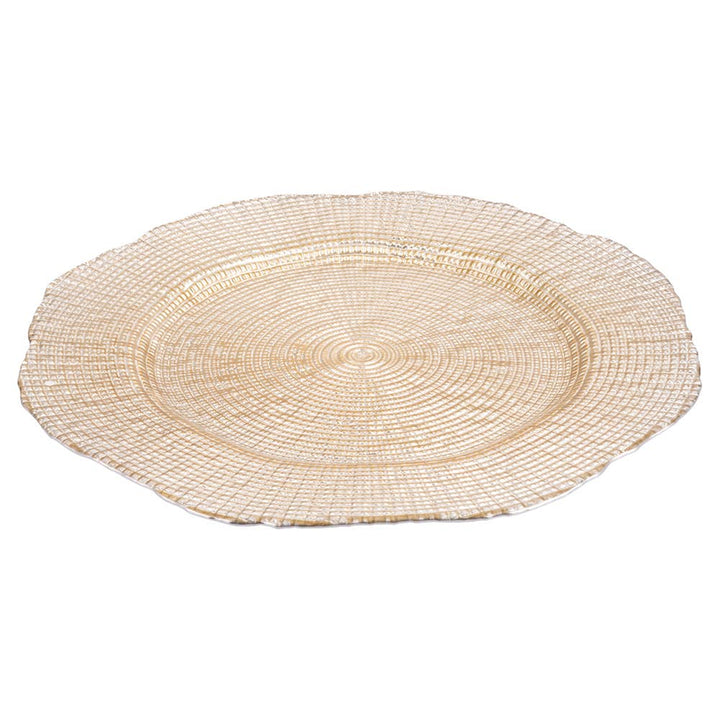 BAJO PLATO DE CRISTAL CHAMPAGNE 33CM