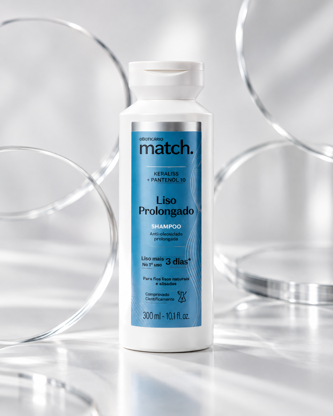 Champú Match Liso Prolongado – O Boticário, 300 ml