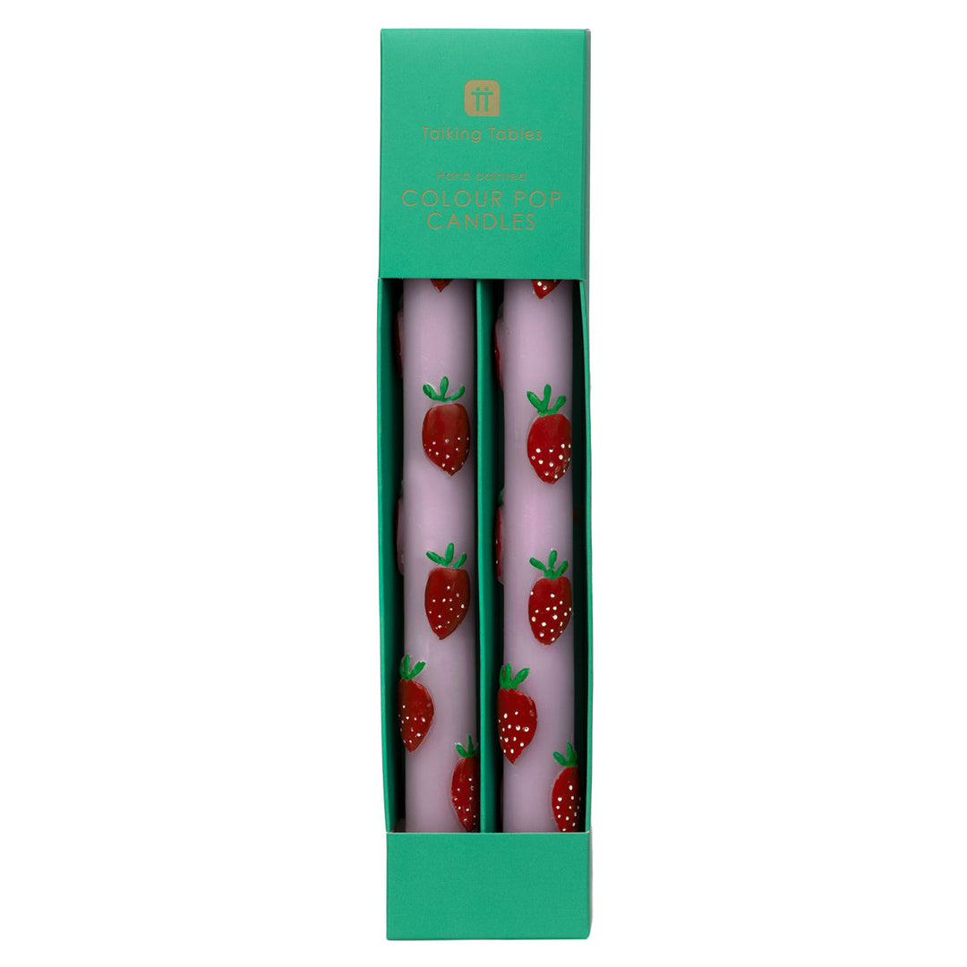 Velas para cena de color lila y fresa Statement, paquete de 2