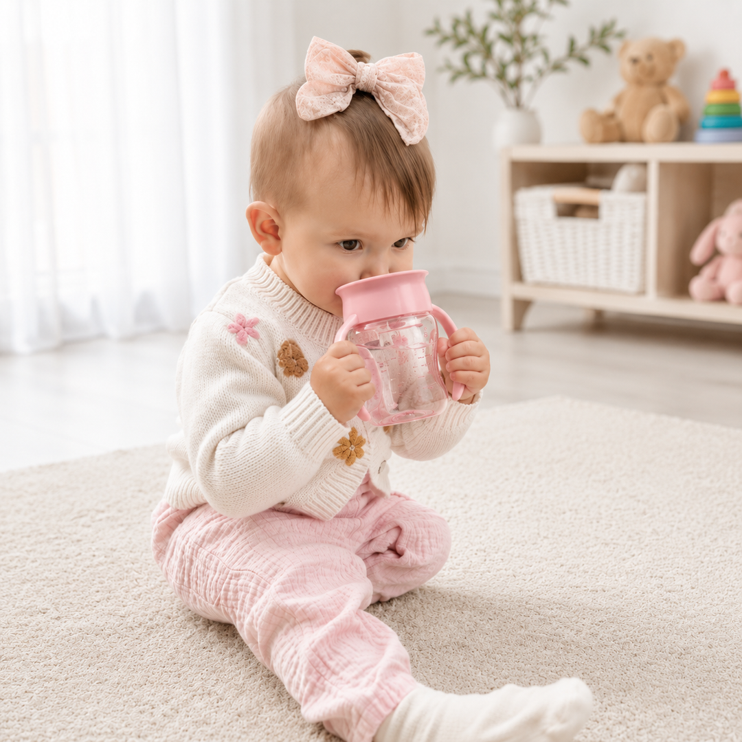 Vaso para bebé rosa 360° 6 meses - 207 ml (Copia)