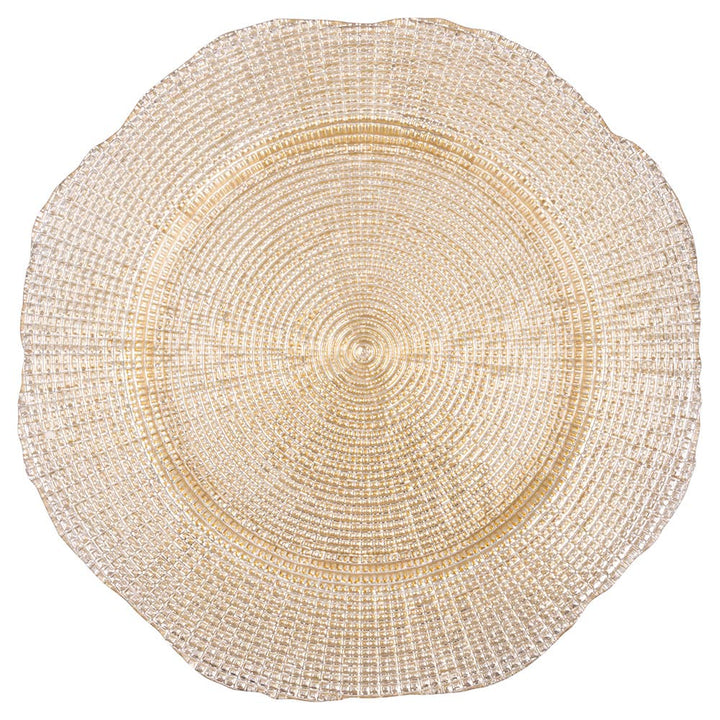 BAJO PLATO DE CRISTAL CHAMPAGNE 33CM
