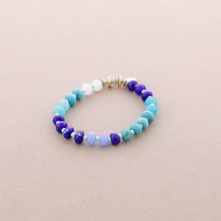 Pulsera Elastica Abalorios Piedras