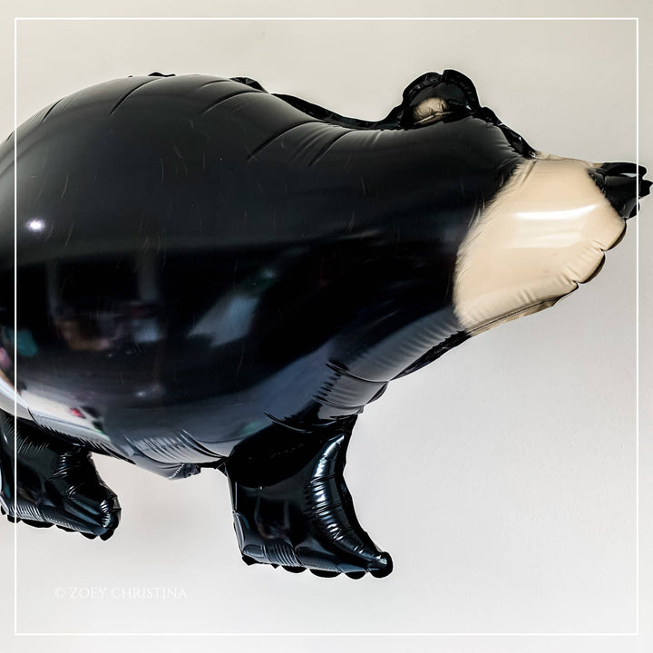 Decoraciones de globos de oso negro
