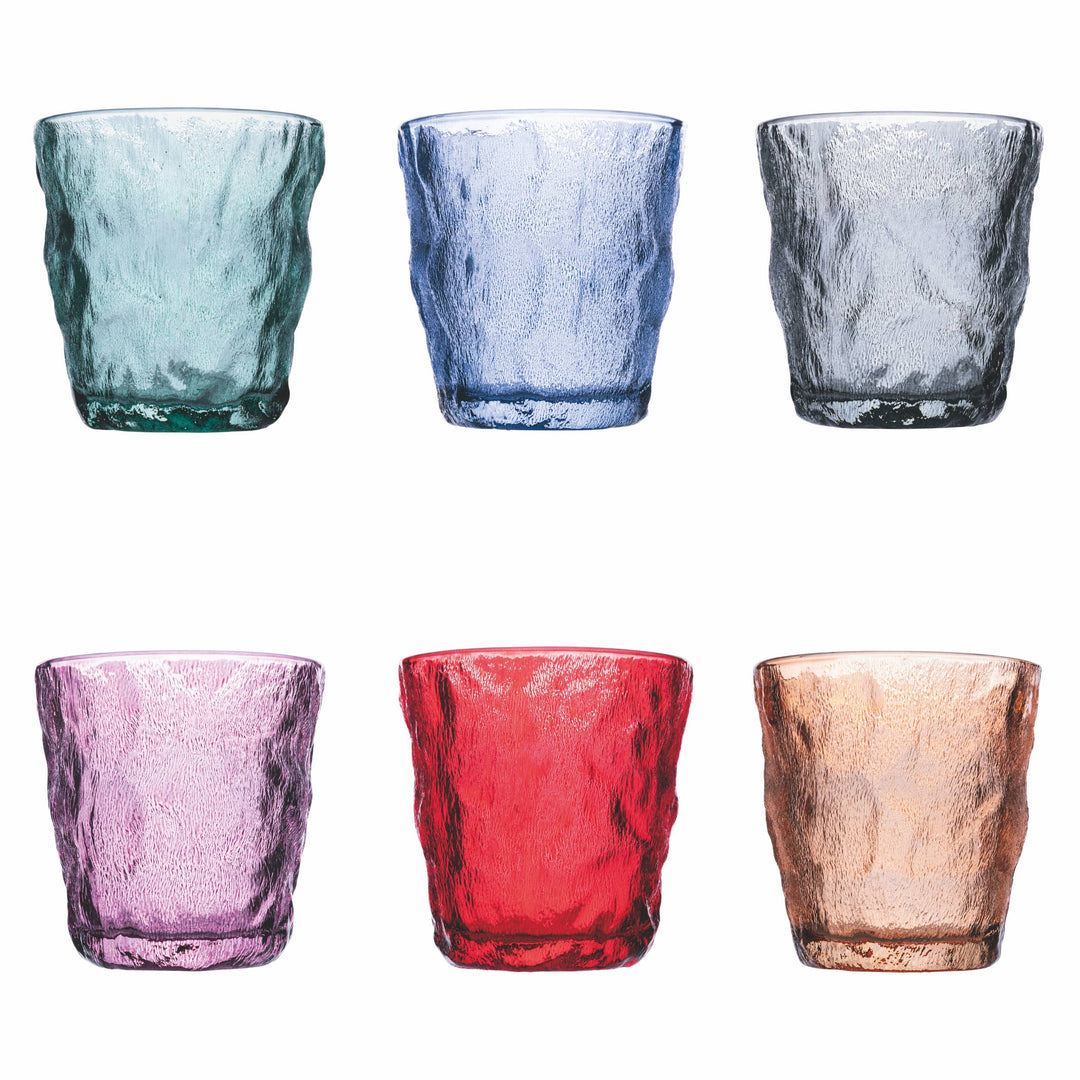 Set de 6 vasos Amnesia de colores, 275 ml
