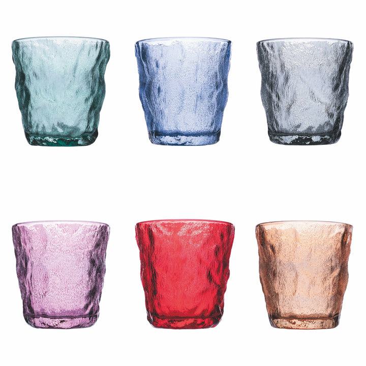 Set de 6 vasos Amnesia de colores, 275 ml