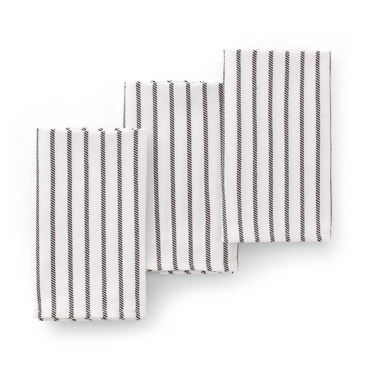 Set 3 paños cocina algodón tacto suave resistente rayas
