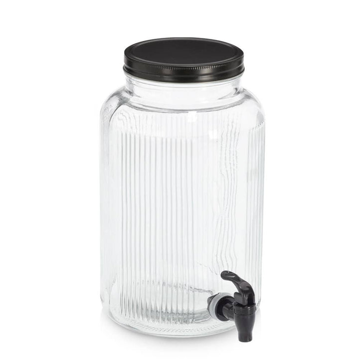 Dispensador de bebidas de vidrio y metal, 3900 ml