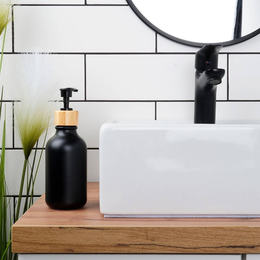 Dispensador de jabón negro 300 ml 569963