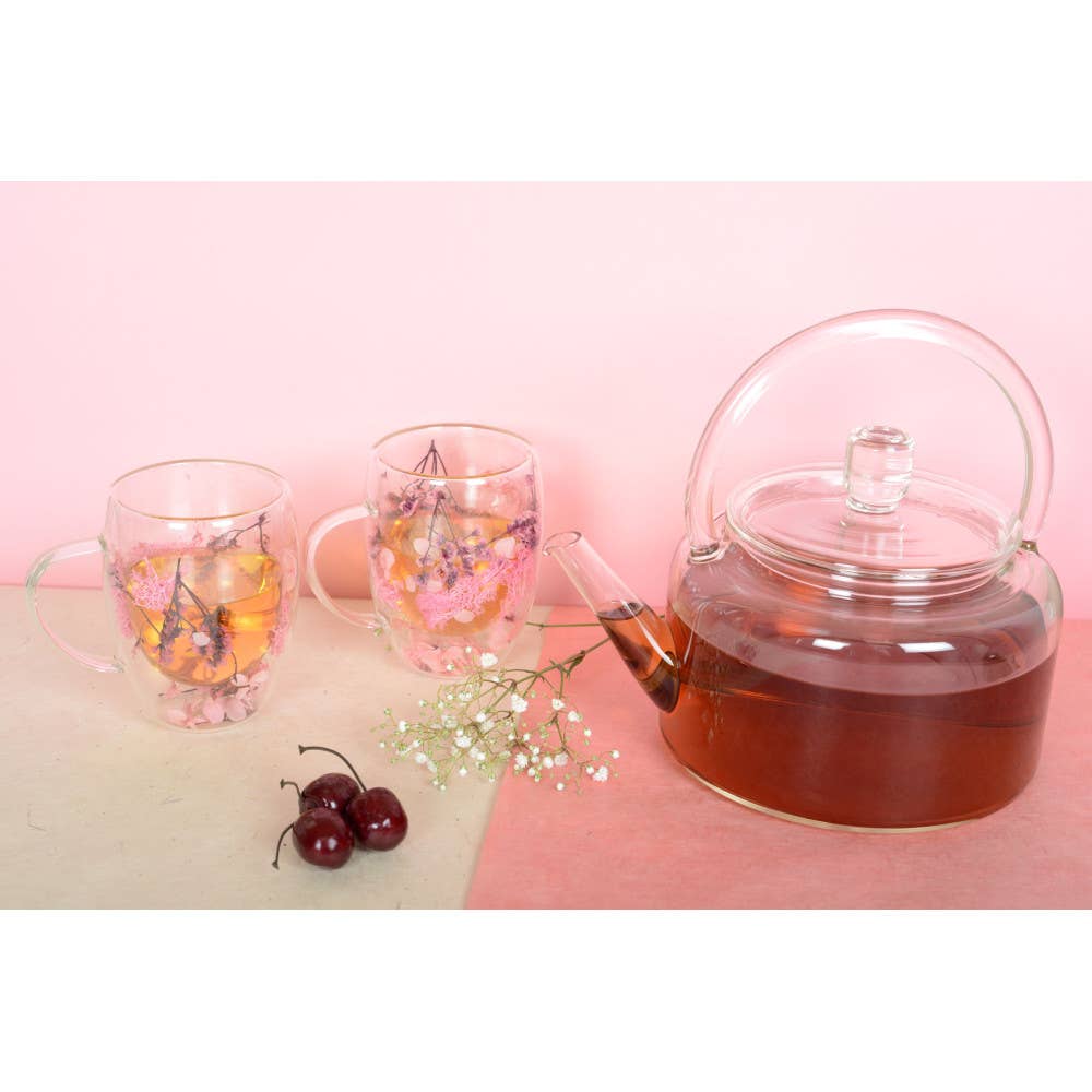 Tetera de vidrio de 2 L - 13 x 24 x 21,5 cm