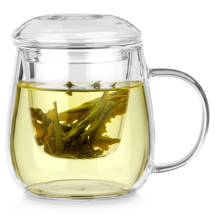 Taza con infusor y tapa de cristal 400 ml 139816