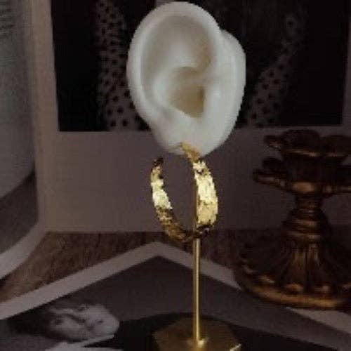 Pendientes de aro texturizado vintage chic