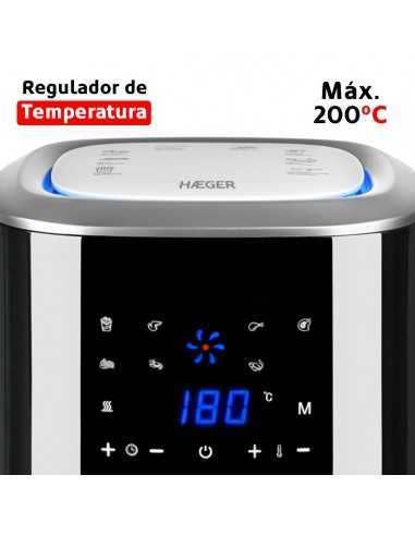 Freidora digital sin aceite HAEGER Aero Fryer - 2,2 L, 8 programas, 1000 W