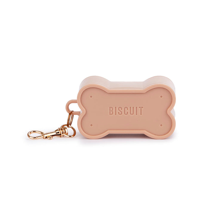 Dispensador bolsas perro Biscuit marrón plástico