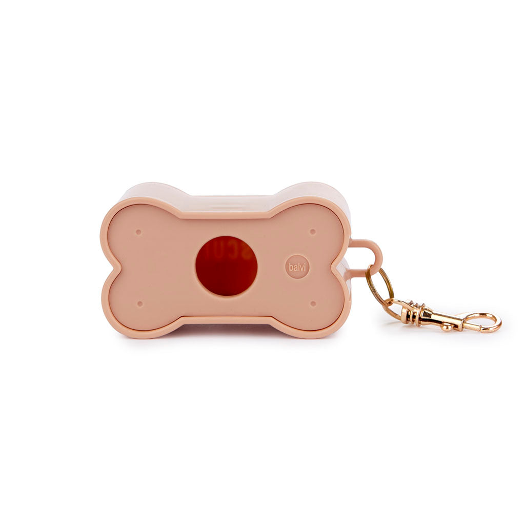Dispensador bolsas perro Biscuit marrón plástico