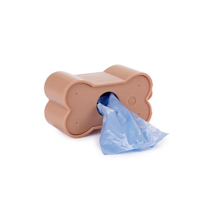 Dispensador bolsas perro Biscuit marrón plástico