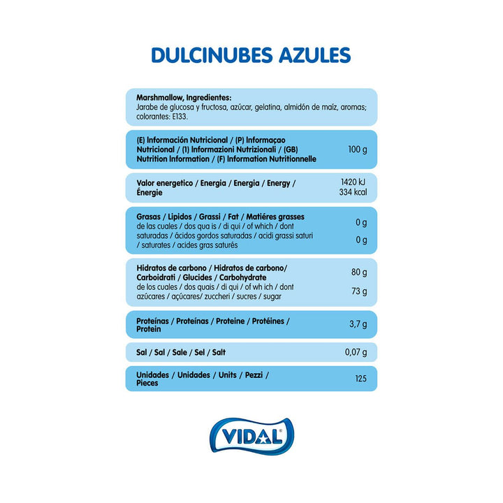 Dulcinubes Azules bolsa 837,5 g