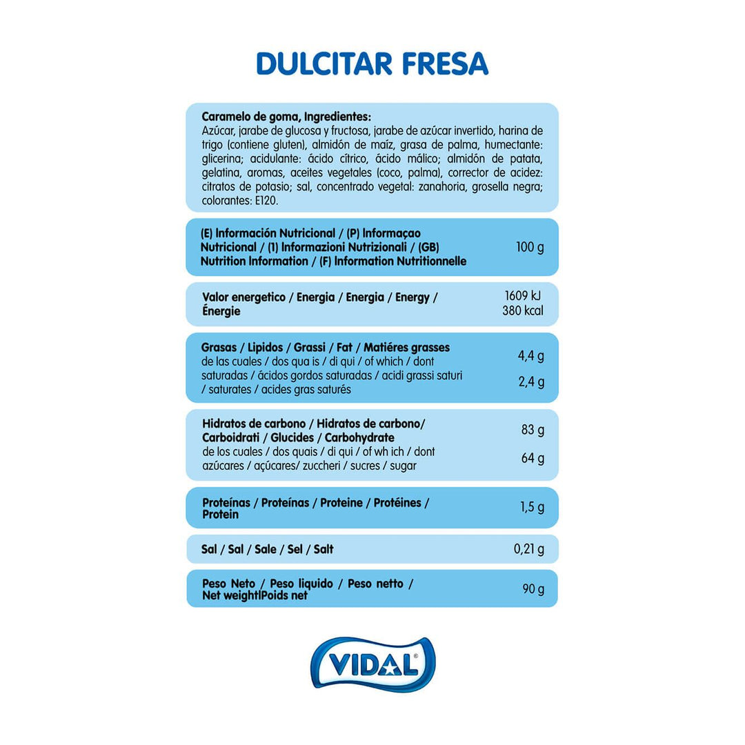 Dulcitar Fresa bolsas de 90 g