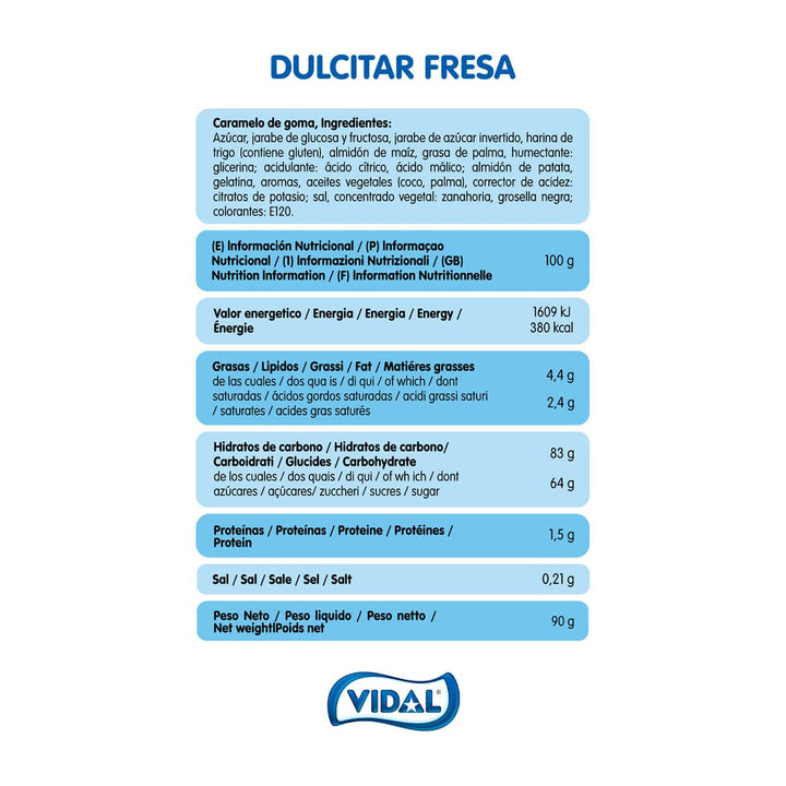 Dulcitar Fresa bolsas de 90 g