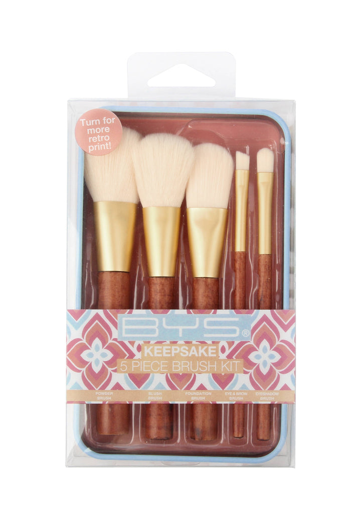 Brocha de Maquillaje BYS en Lata Retro de Recuerdo