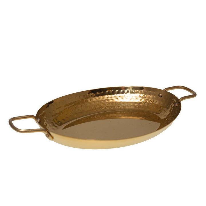 Bandeja ovalada dorada 25x18.5x4cm