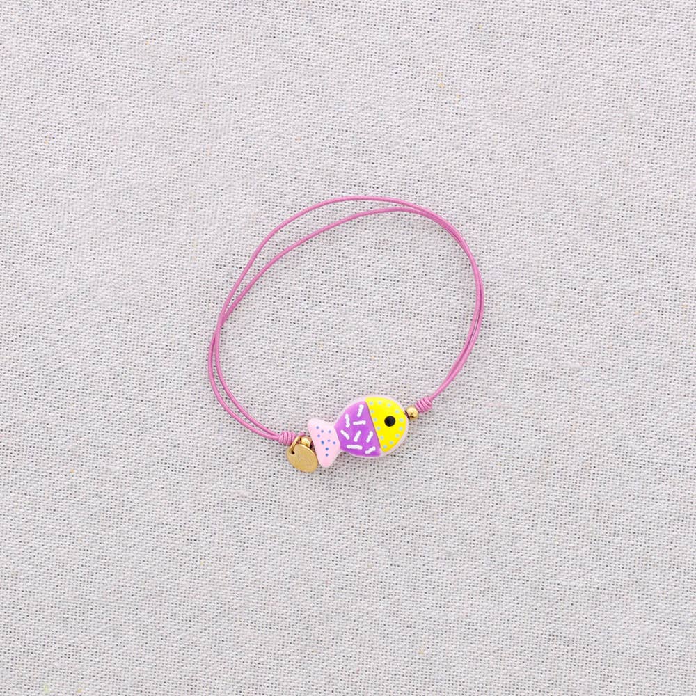 Pulsera Elastica Acero Motivo Marino Ceramica