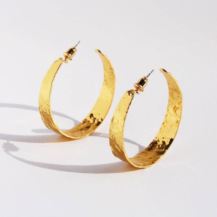 Pendientes de aro texturizado vintage chic