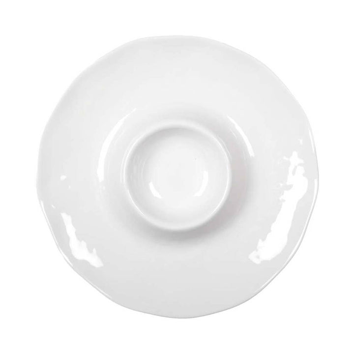 Plato aperitivo blanco en melamina 35x35x3cm