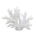 Coral decorativo blanco de poli resina, 34x13x27 cm