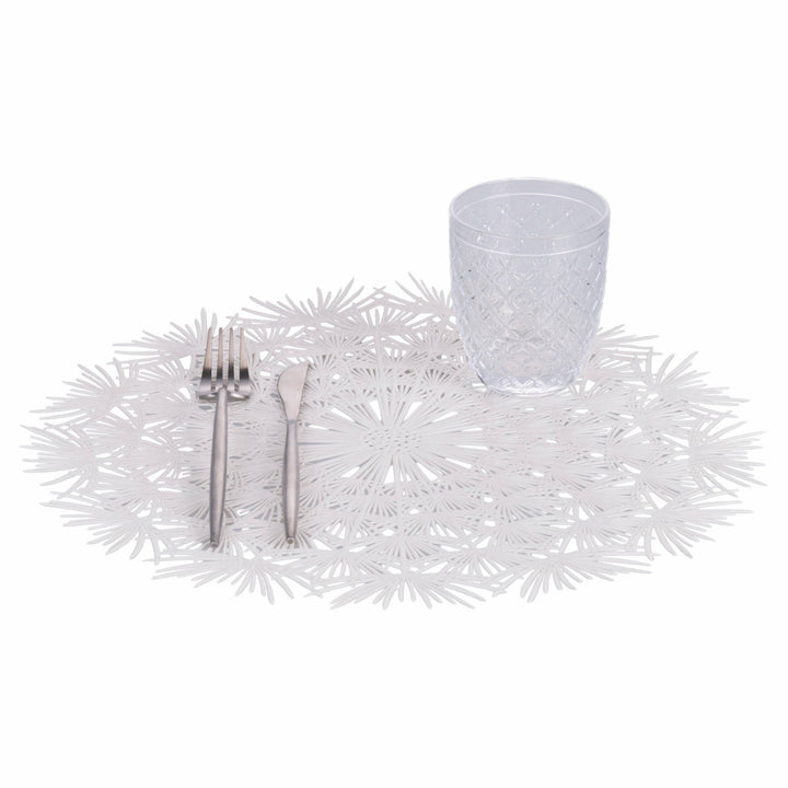 Mantel individual Diente de león Blanco PVC