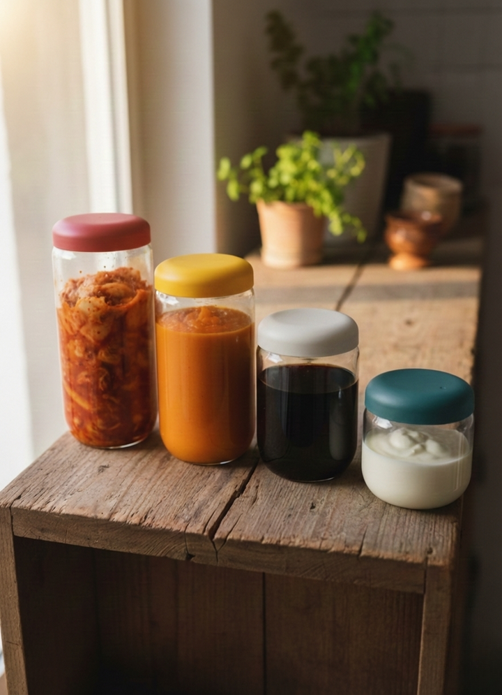 Tarro de almacenamiento de alimentos en vidrio de borosilicato 1000 ml