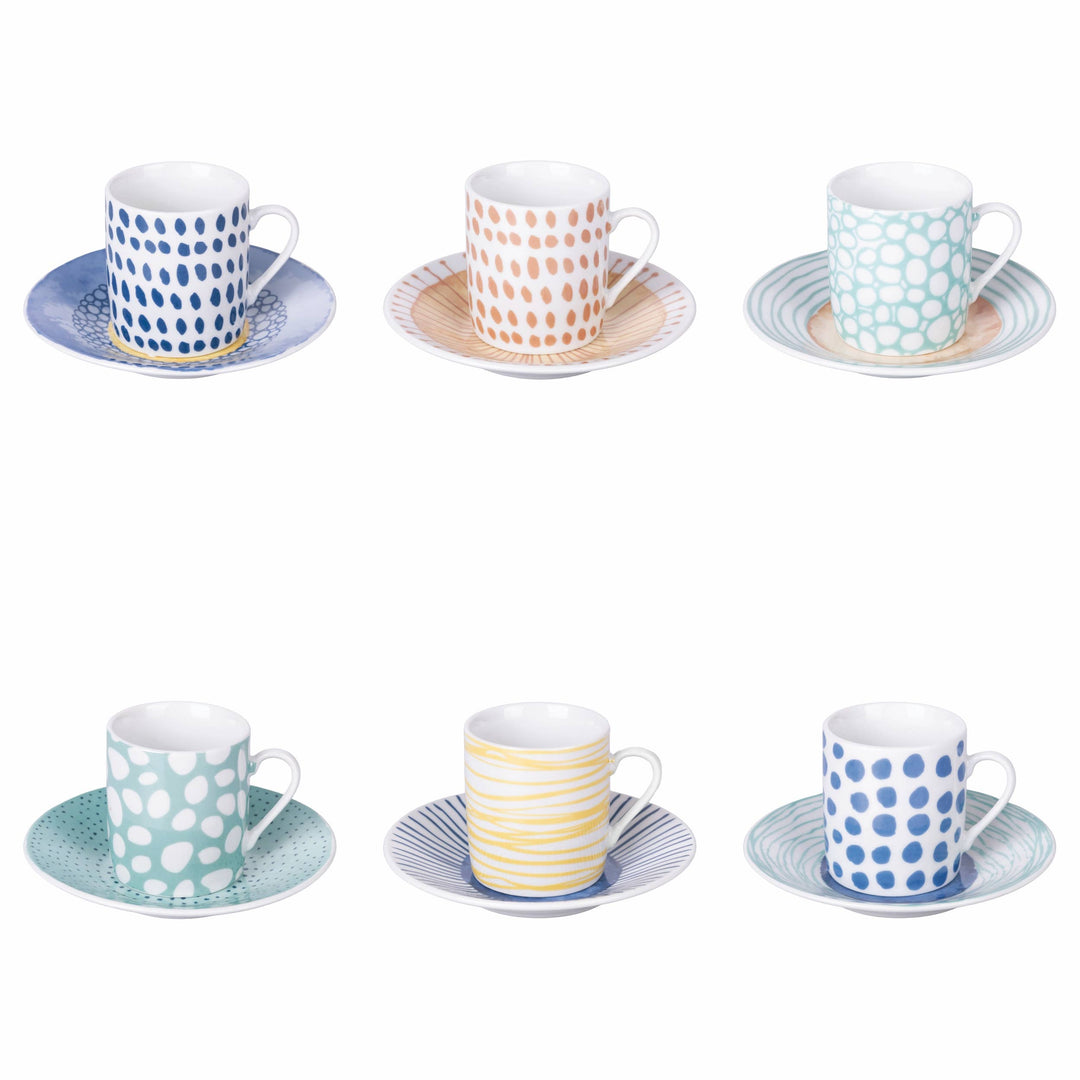 Marea Set 6PCS Tazas 90ML/ Platillo