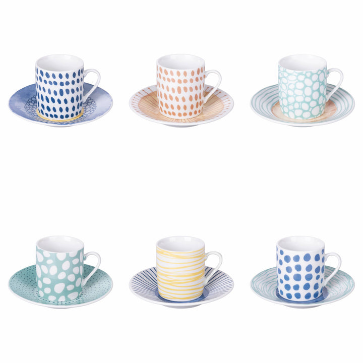Marea Set 6PCS Tazas 90ML/ Platillo