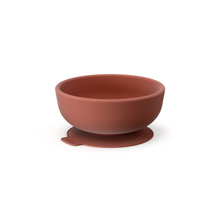 Cuenco de succión de silicona - Terracota