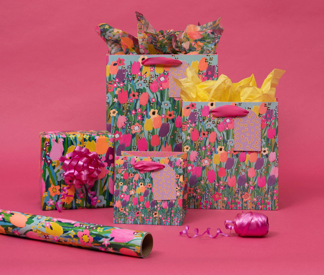Bolsa mediana Prado de tulipanes