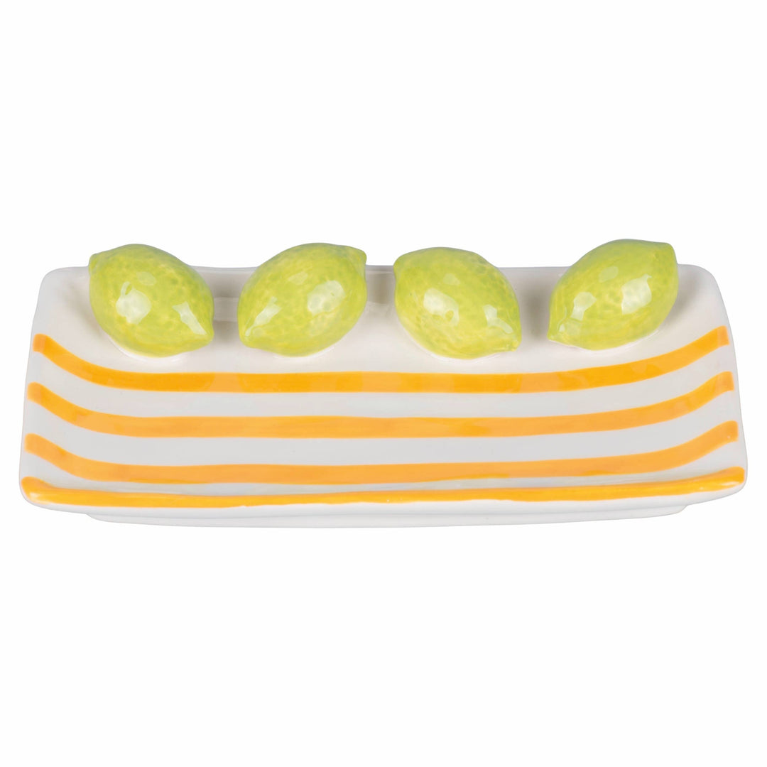 Plato decorativo Fruit Life con diseño de limones