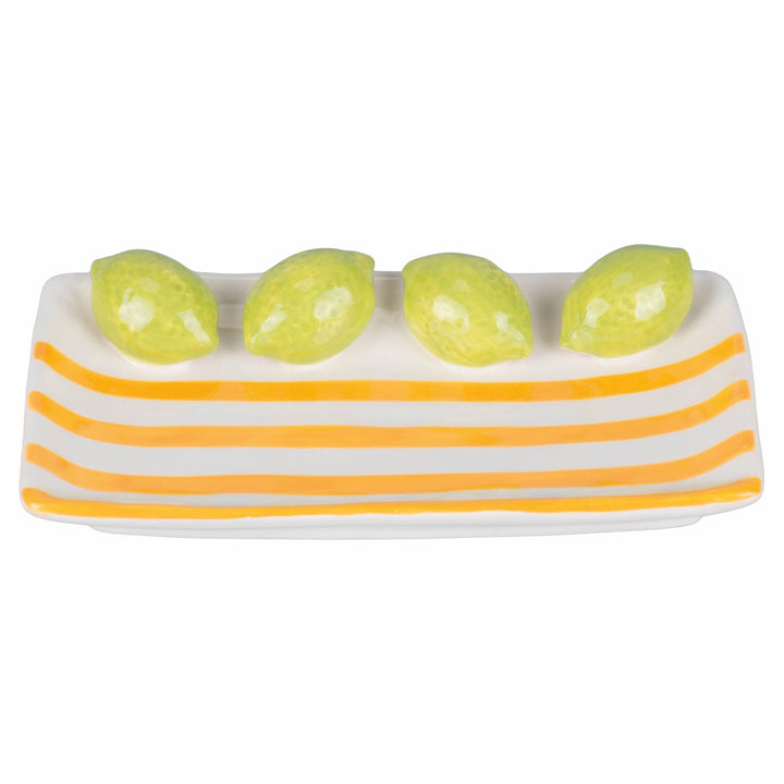 Plato decorativo Fruit Life con diseño de limones