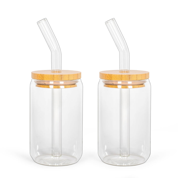 MEN413 - Set de 2 vasos con pajillas