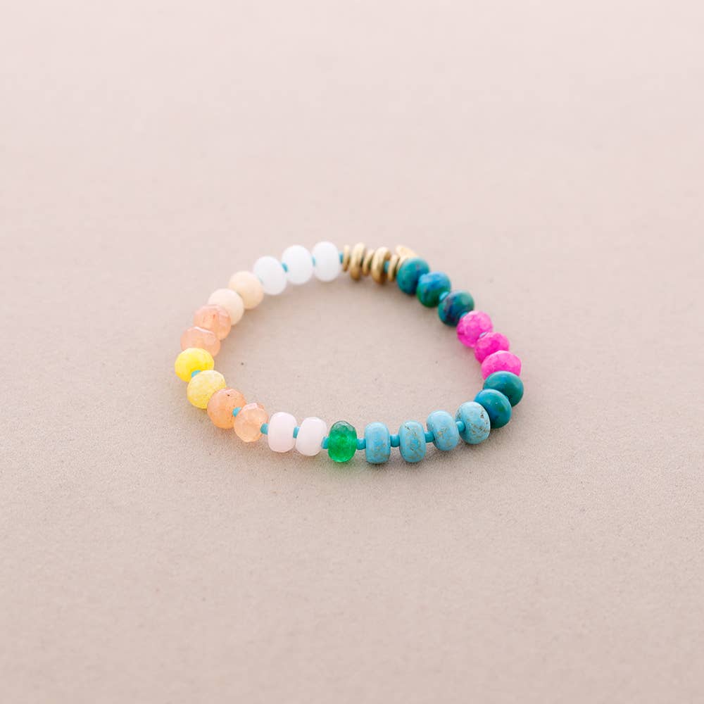 Pulsera Elastica Abalorios Piedras