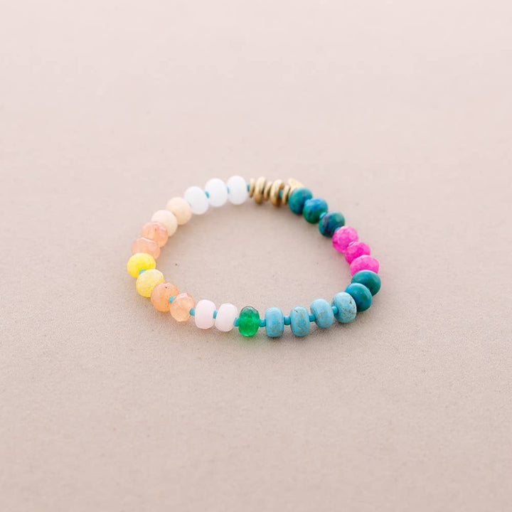 Pulsera Elastica Abalorios Piedras