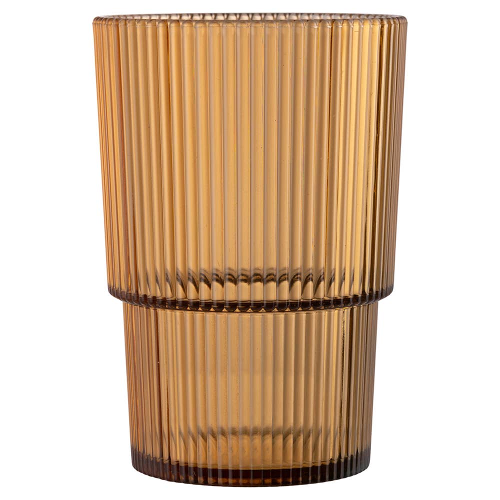 Vaso apilable de plástico (PS), 420 ml, en tonos chocolate