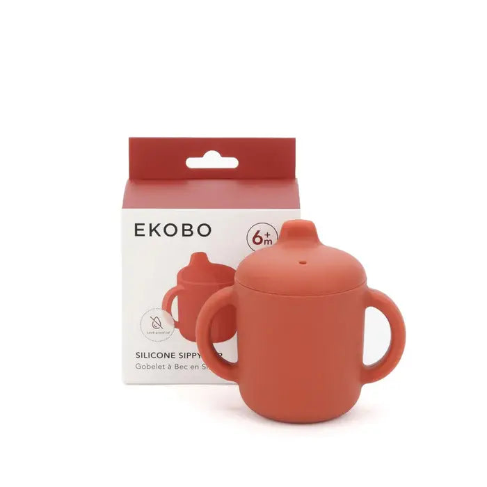 Taza de silicona con asas - Terracota