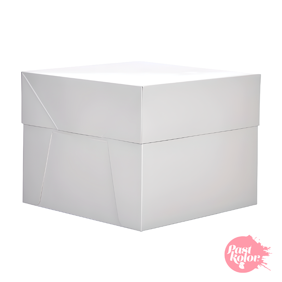 CAJA PARA TARTA CUADRADA BLANCA - 35 CM * 35 CM X 15 CMM