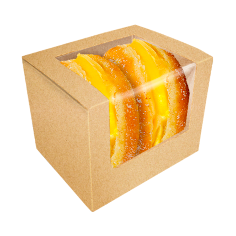 CAJA PARA TARTA "BENTO" KRAFT - 12,5 X 10 CM
